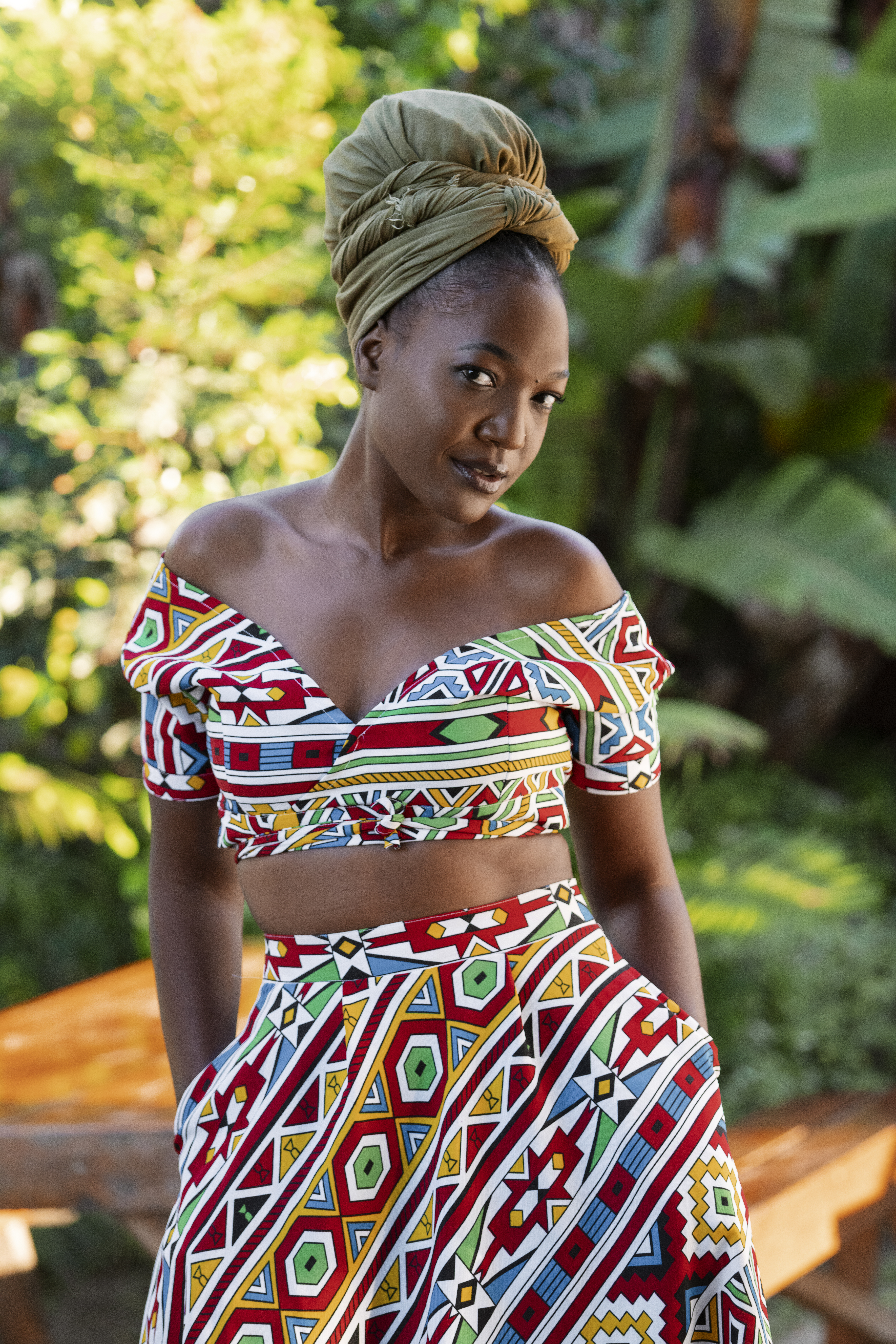 medium shot woman wearing native attire